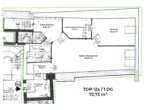 Grundriss - Moderne Zwei-Zimmer-DG-Wohnung im historischen Stadtzentrum Klagenfurts